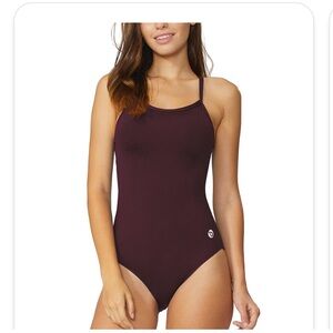 NWT- Baleaf Women’s Adjustable Strap One Piece Swimsuit Wine 38/ XL